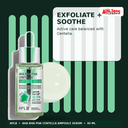 APLB AHA BHA PHA Centella Ampoule Serum 40ml — Exfoliate + Soothe — Adilsons