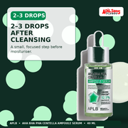 APLB AHA BHA PHA Centella Ampoule Serum 40ml — 2–3 Drops After Cleansing — Adilsons