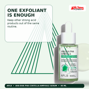 APLB AHA BHA PHA Centella Ampoule Serum 40ml — One Exfoliant Is Enough — Adilsons