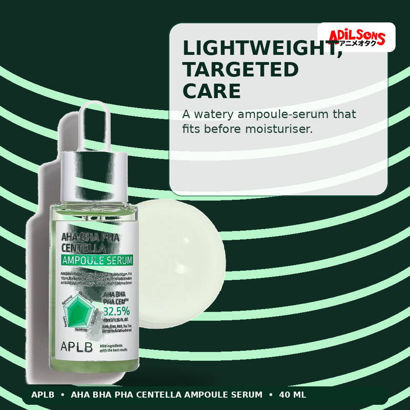APLB AHA BHA PHA Centella Ampoule Serum 40ml — Lightweight, Targeted Care — Adilsons