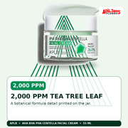APLB AHA BHA PHA Centella Facial Cream 55ml — 2,000 Ppm Tea Tree Leaf — Adilsons