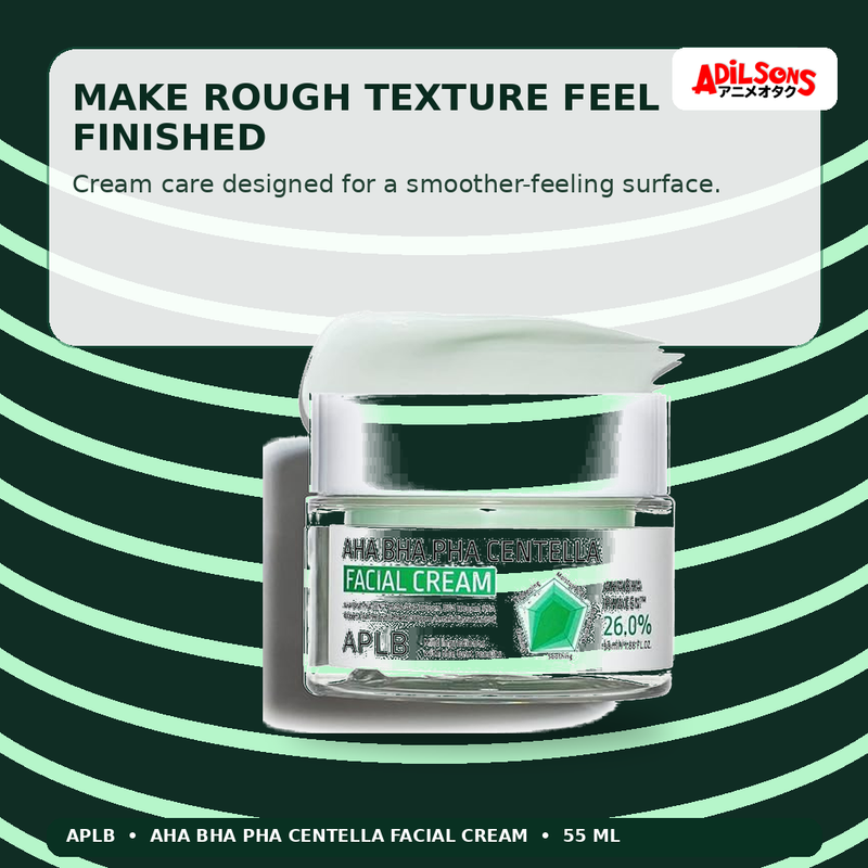 APLB AHA BHA PHA Centella Facial Cream 55ml — Make Rough Texture Feel Finished — Adilsons