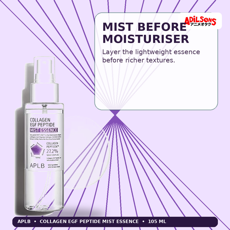 APLB Collagen EGF Peptide Mist Essence 105ml — Mist Before Moisturiser — Adilsons