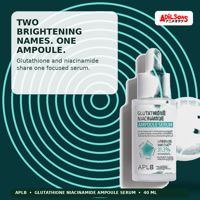 APLB Glutathione Niacinamide Ampoule Serum 40ml — Two Brightening Names. One Ampoule. — Adilsons