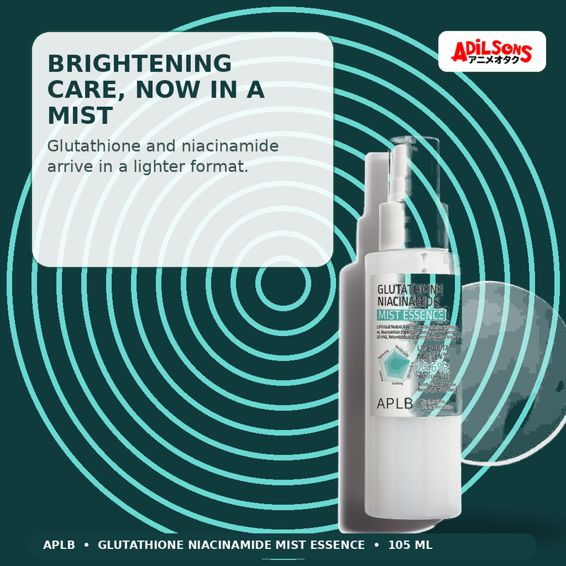 APLB Glutathione Niacinamide Mist Essence 105ml — Brightening Care, Now In A Mist — Adilsons