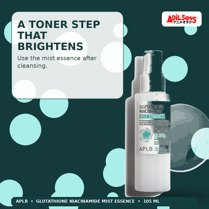 APLB Glutathione Niacinamide Mist Essence 105ml — A Toner Step That Brightens — Adilsons