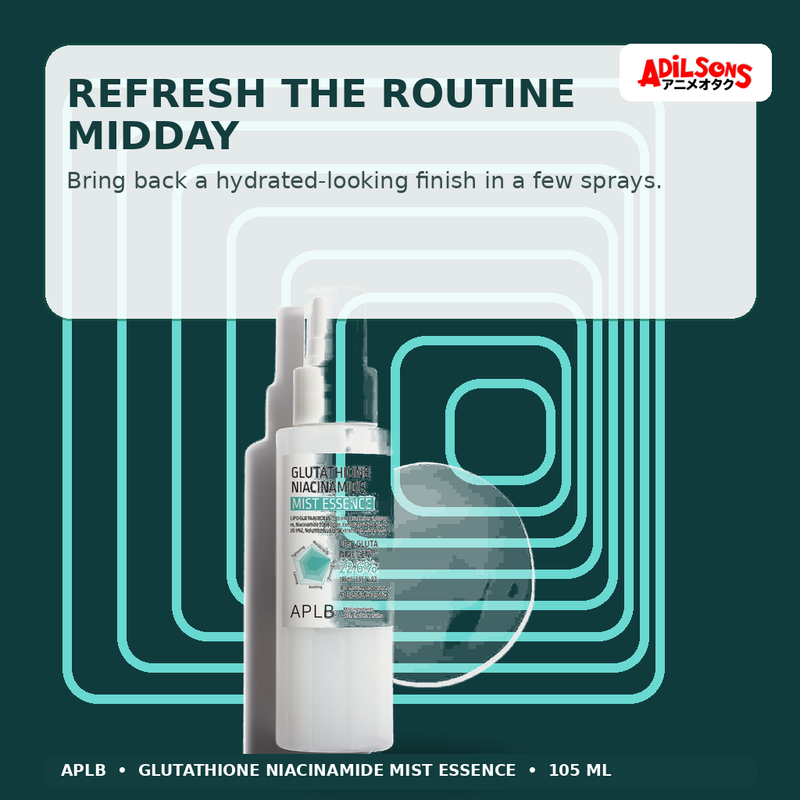 APLB Glutathione Niacinamide Mist Essence 105ml — Refresh The Routine Midday — Adilsons