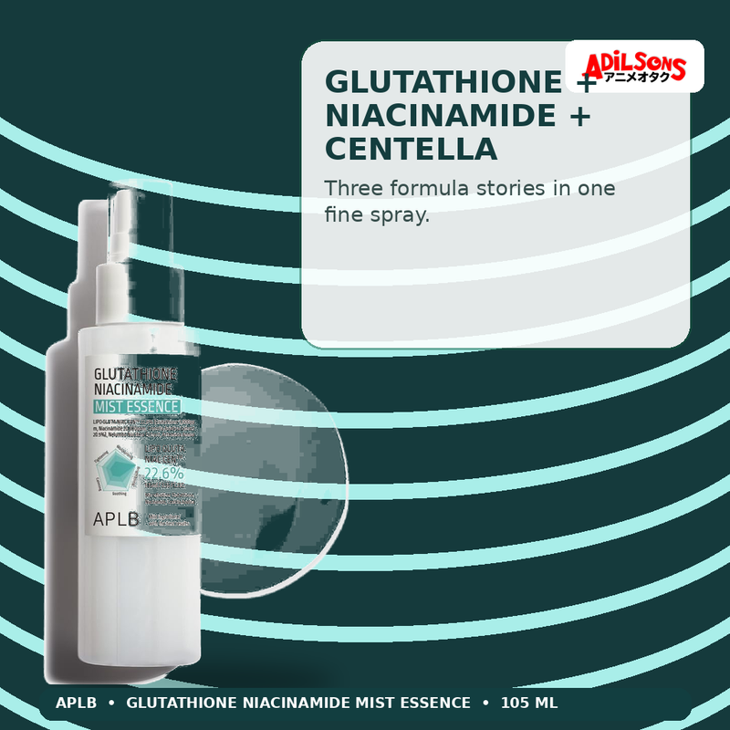 APLB Glutathione Niacinamide Mist Essence 105ml — Glutathione + Niacinamide + Centella — Adilsons