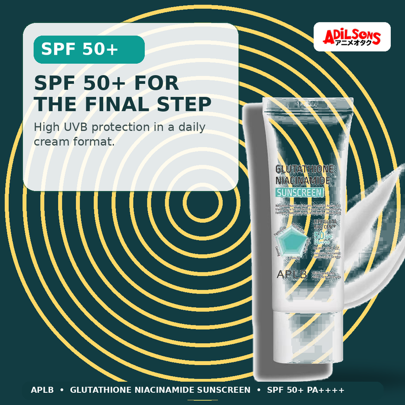 APLB Glutathione Niacinamide Sunscreen 40ml — Spf 50+ For The Final Step — Adilsons