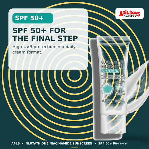 APLB Glutathione Niacinamide Sunscreen 40ml — Spf 50+ For The Final Step — Adilsons