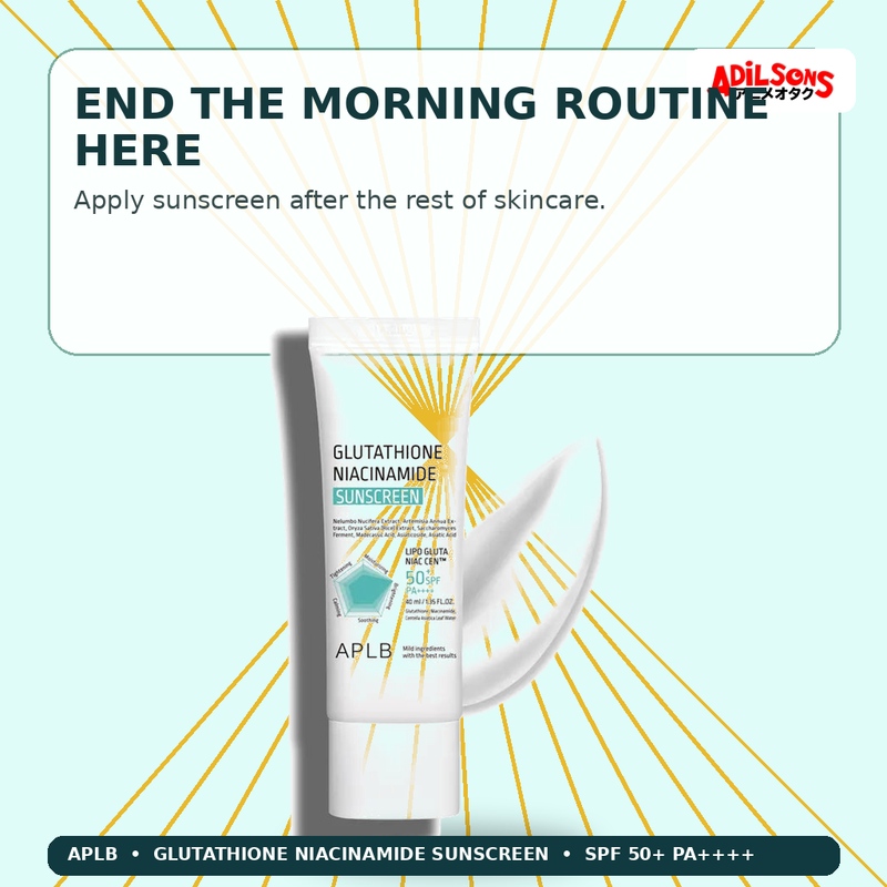 APLB Glutathione Niacinamide Sunscreen 40ml — End The Morning Routine Here — Adilsons