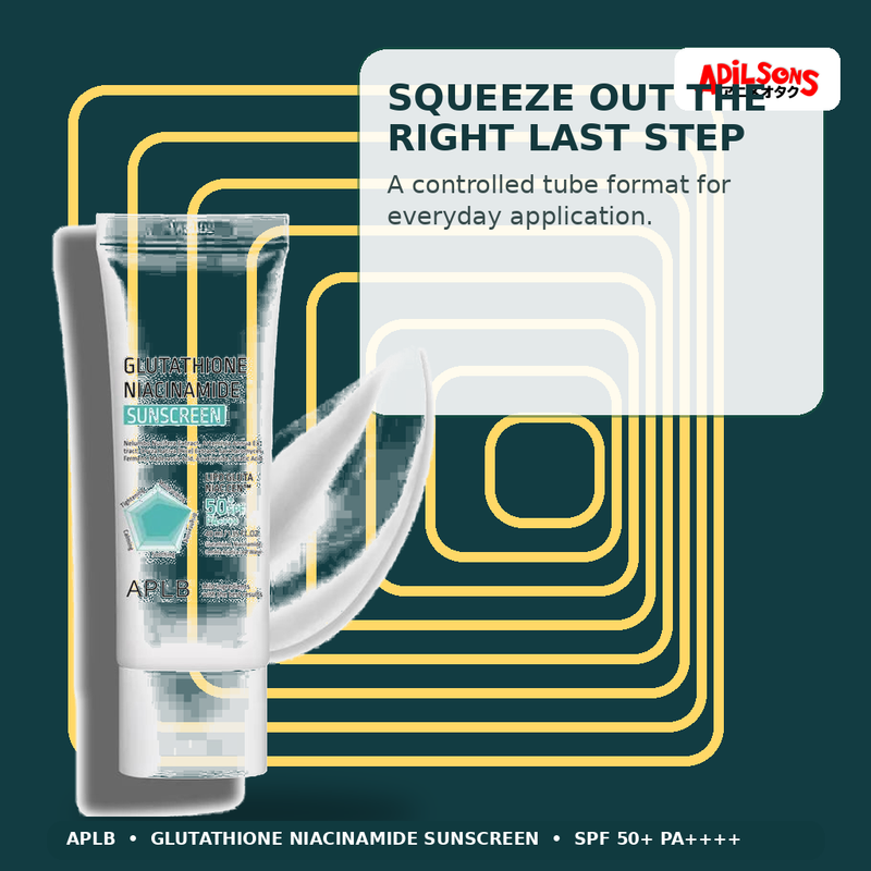 APLB Glutathione Niacinamide Sunscreen 40ml — Squeeze Out The Right Last Step — Adilsons