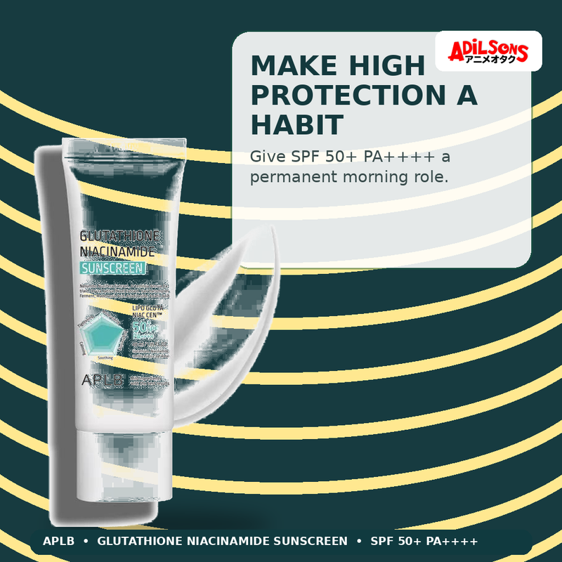 APLB Glutathione Niacinamide Sunscreen 40ml — Make High Protection A Habit — Adilsons