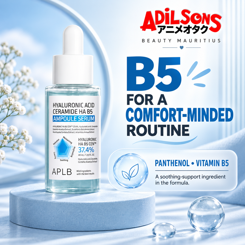 Adilsons sales creative for APLB Hyaluronic Acid Ceramide HA B5 Ampoule Serum 40 mL: B5 For A Comfort-Minded Routine