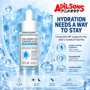 Adilsons sales creative for APLB Hyaluronic Acid Ceramide HA B5 Ampoule Serum 40 mL: Hydration Needs A Way To Stay