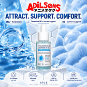 Adilsons sales creative for APLB Hyaluronic Acid Ceramide HA B5 Ampoule Serum 40 mL: Attract. Support. Comfort.