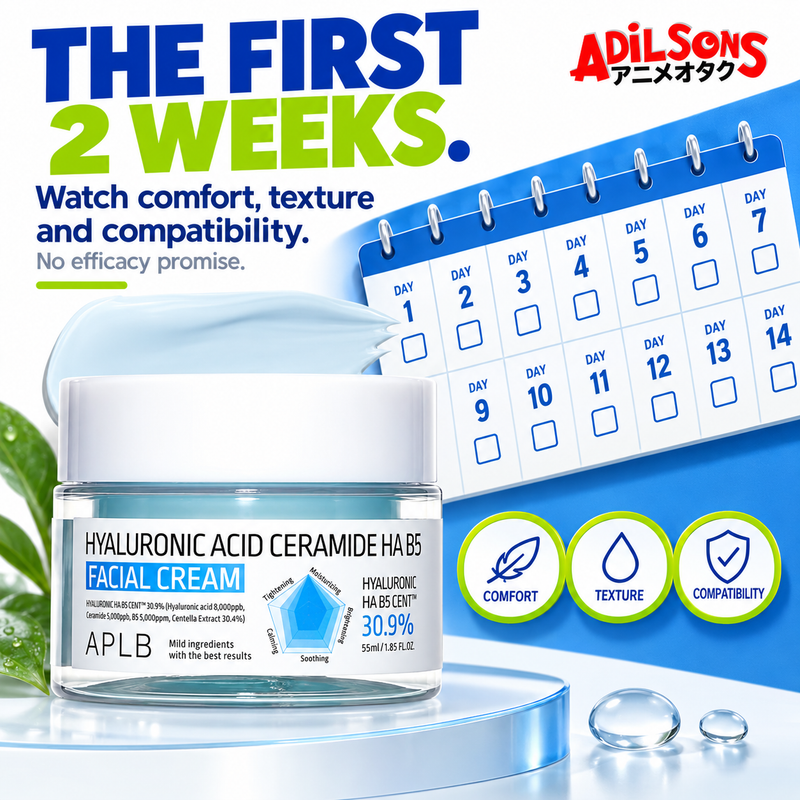 APLB Hyaluronic Acid Ceramide HA B5 Facial Cream 55ml — two week expectation | Adilsons creative 15