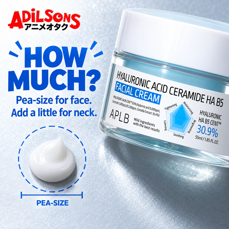 APLB Hyaluronic Acid Ceramide HA B5 Facial Cream 55ml — quantity guide | Adilsons creative 17