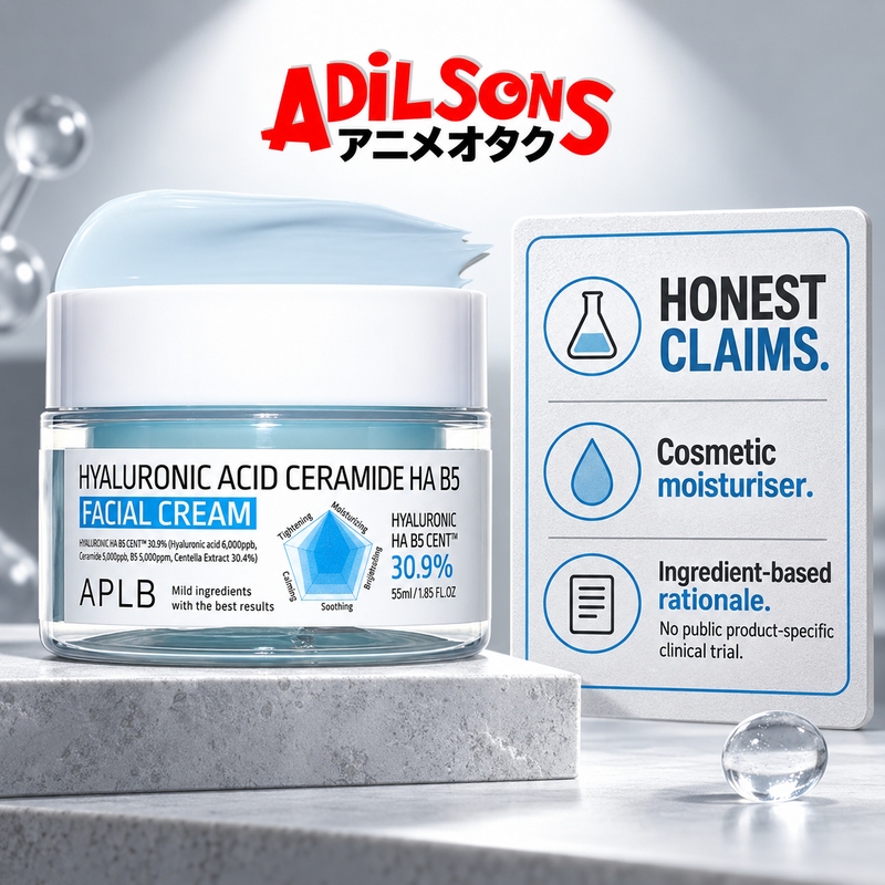 APLB Hyaluronic Acid Ceramide HA B5 Facial Cream 55ml — claims compliance | Adilsons creative 20