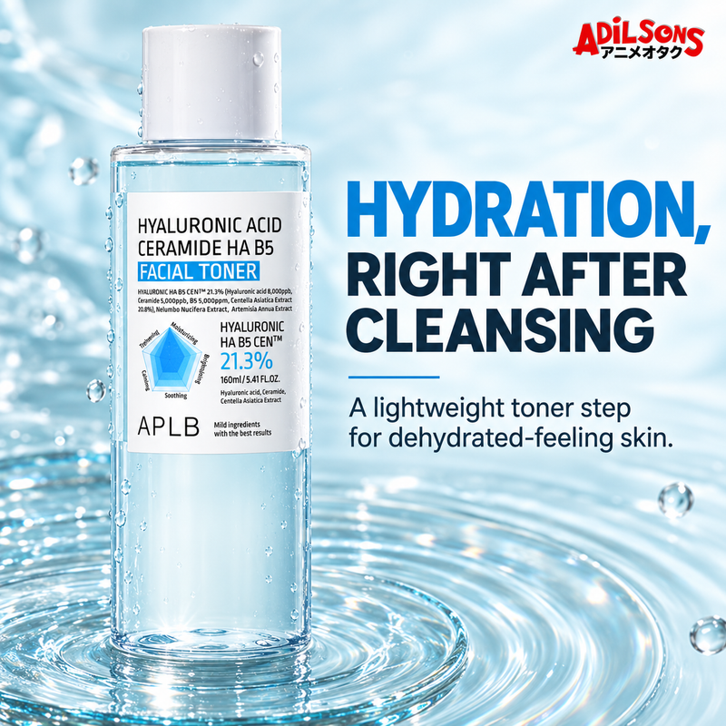 APLB Hyaluronic Acid Ceramide HA B5 Facial Toner 160ml — core benefit | Adilsons creative 1