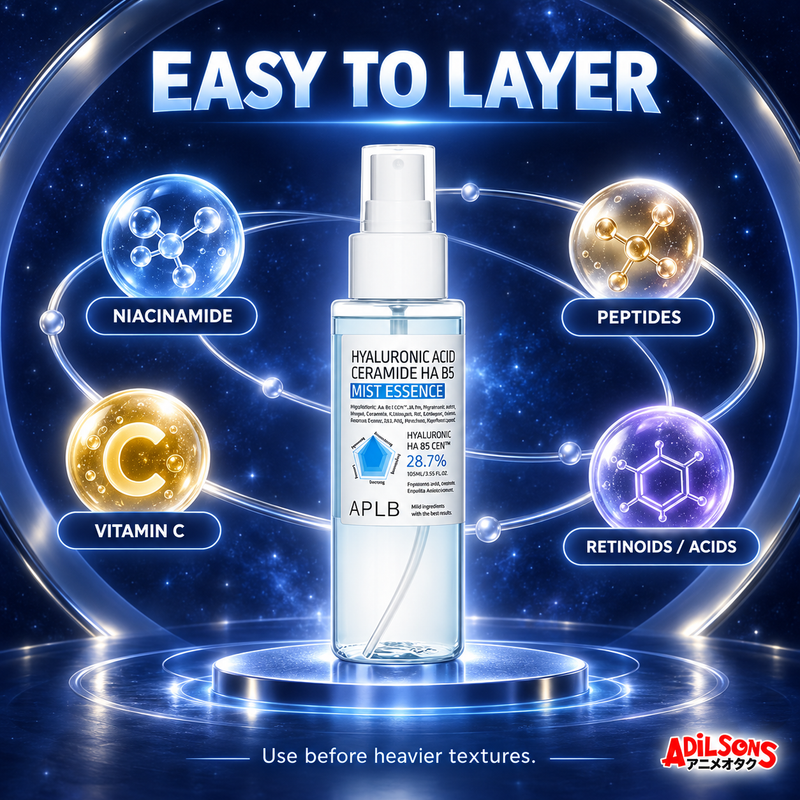 APLB Hyaluronic Acid Ceramide HA B5 Mist Essence 105ml — compatibility | Adilsons creative 6