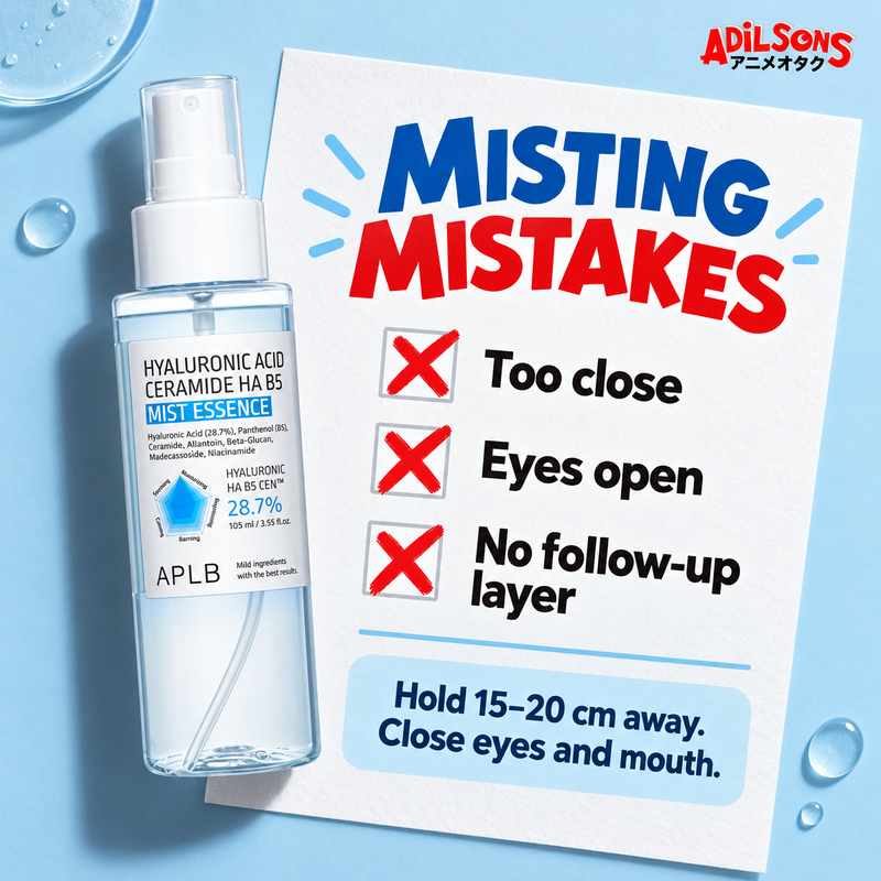 APLB Hyaluronic Acid Ceramide HA B5 Mist Essence 105ml — mistakes | Adilsons creative 7