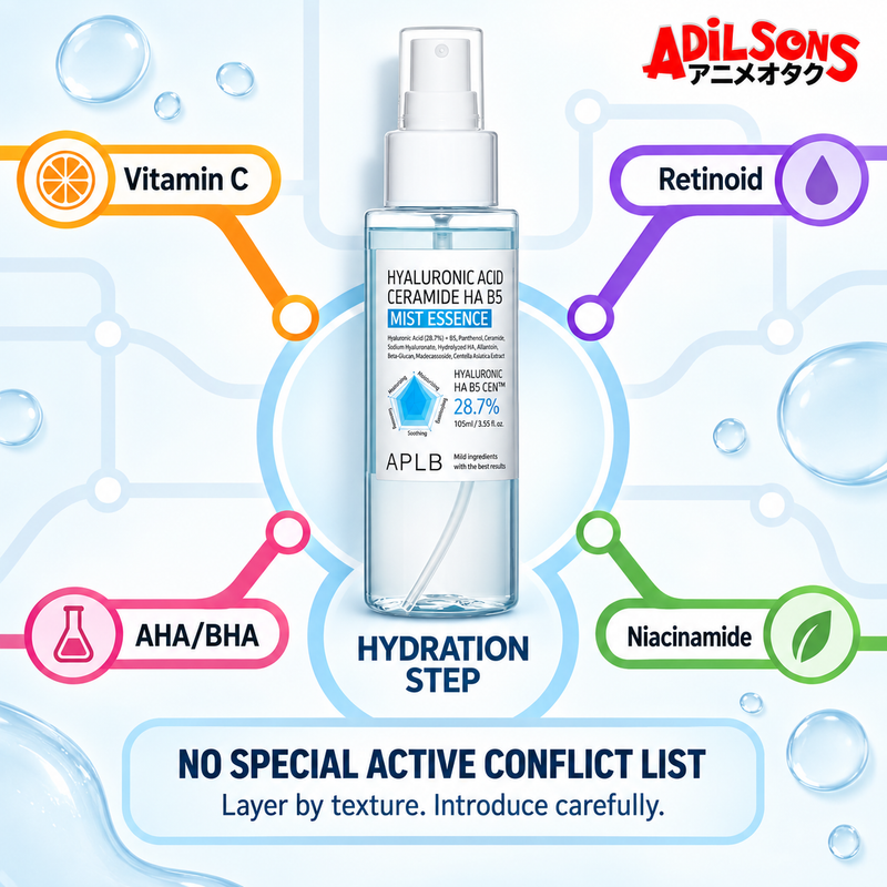 APLB Hyaluronic Acid Ceramide HA B5 Mist Essence 105ml — do not combine | Adilsons creative 18