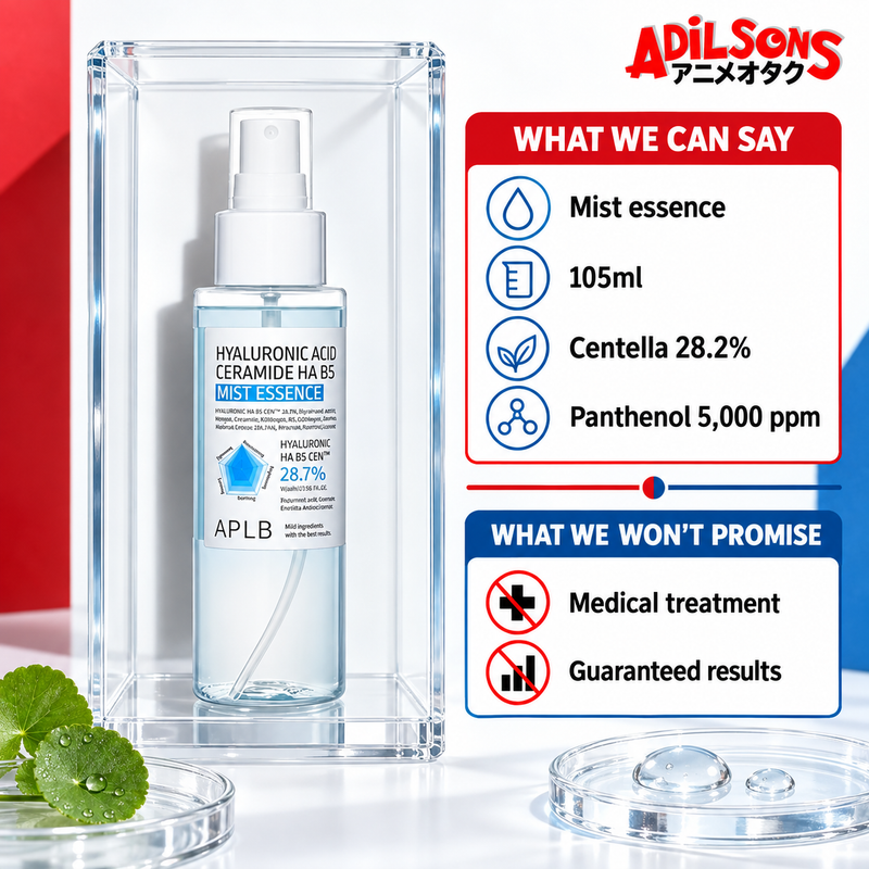 APLB Hyaluronic Acid Ceramide HA B5 Mist Essence 105ml — claims compliance | Adilsons creative 20