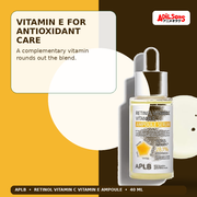 APLB Retinol Vitamin C Vitamin E Ampoule Serum 40ml — Vitamin E For Antioxidant Care — Adilsons