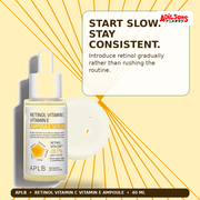 APLB Retinol Vitamin C Vitamin E Ampoule Serum 40ml — Start Slow. Stay Consistent. — Adilsons