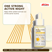 APLB Retinol Vitamin C Vitamin E Ampoule Serum 40ml — One Strong Active Night — Adilsons