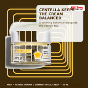 APLB Retinol Vitamin C Vitamin E Facial Cream 55ml — Centella Keeps The Cream Balanced — Adilsons