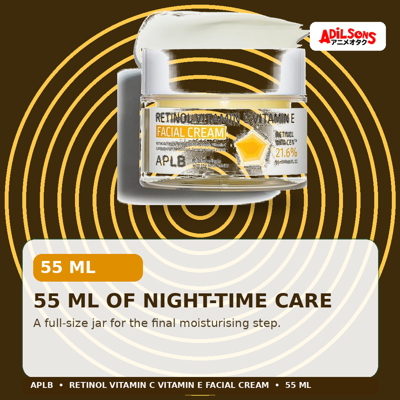 APLB Retinol Vitamin C Vitamin E Facial Cream 55ml — 55 Ml Of Night-Time Care — Adilsons