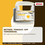 APLB Retinol Vitamin C Vitamin E Facial Cream 55ml — Retinol Tonight. Spf Tomorrow. — Adilsons