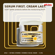 APLB Retinol Vitamin C Vitamin E Facial Cream 55ml — Serum First. Cream Last. — Adilsons