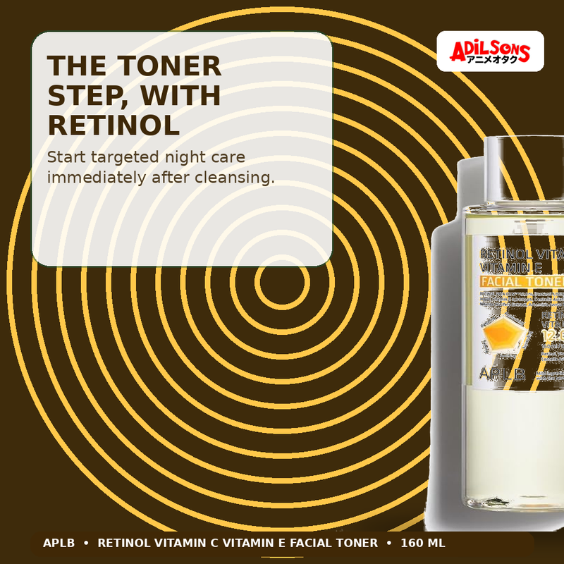 APLB Retinol Vitamin C Vitamin E Facial Toner 160ml — The Toner Step, With Retinol — Adilsons