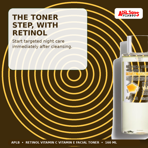 APLB Retinol Vitamin C Vitamin E Facial Toner 160ml — The Toner Step, With Retinol — Adilsons