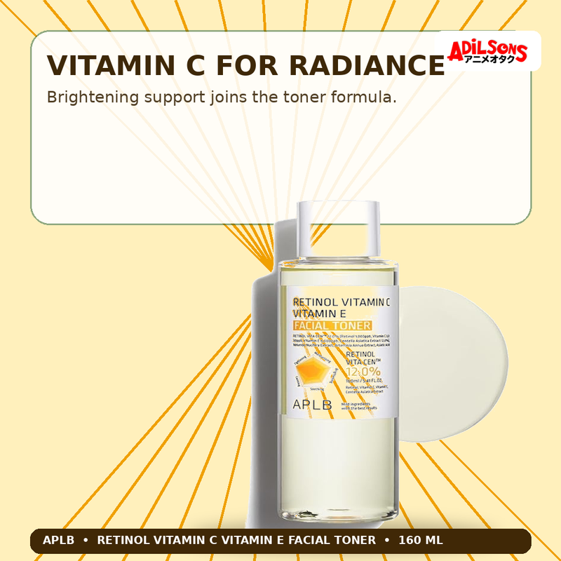 APLB Retinol Vitamin C Vitamin E Facial Toner 160ml — Vitamin C For Radiance — Adilsons