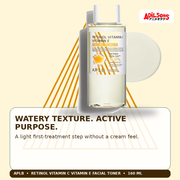 APLB Retinol Vitamin C Vitamin E Facial Toner 160ml — Watery Texture. Active Purpose. — Adilsons