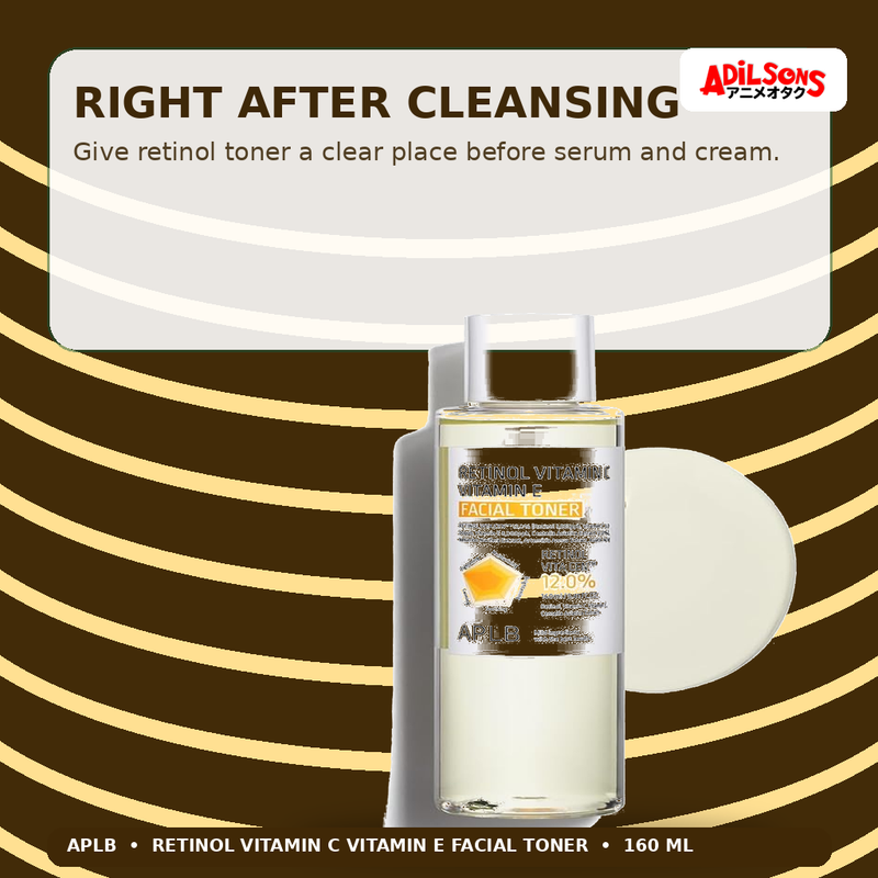 APLB Retinol Vitamin C Vitamin E Facial Toner 160ml — Right After Cleansing — Adilsons