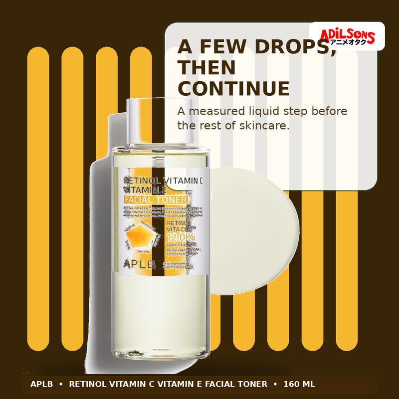 APLB Retinol Vitamin C Vitamin E Facial Toner 160ml — A Few Drops, Then Continue — Adilsons