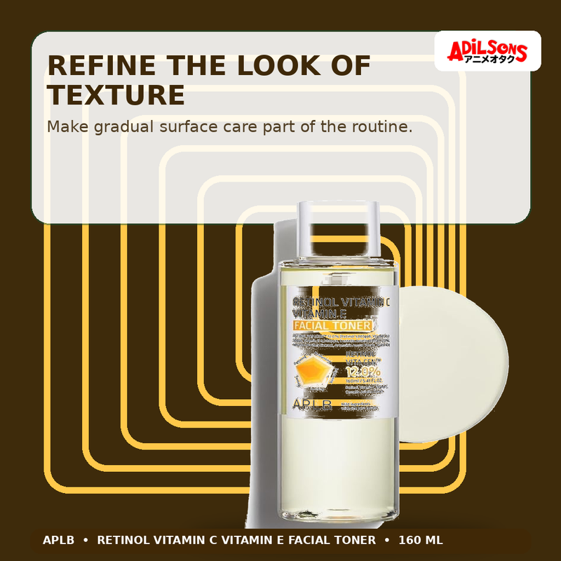 APLB Retinol Vitamin C Vitamin E Facial Toner 160ml — Refine The Look Of Texture — Adilsons