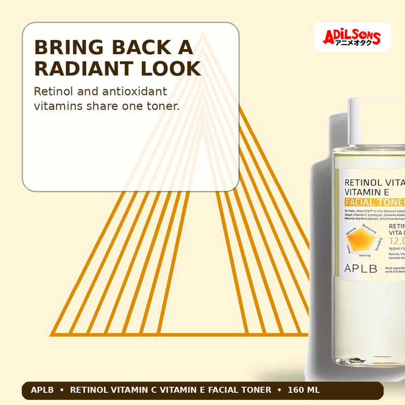 APLB Retinol Vitamin C Vitamin E Facial Toner 160ml — Bring Back A Radiant Look — Adilsons