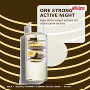 APLB Retinol Vitamin C Vitamin E Facial Toner 160ml — One Strong Active Night — Adilsons