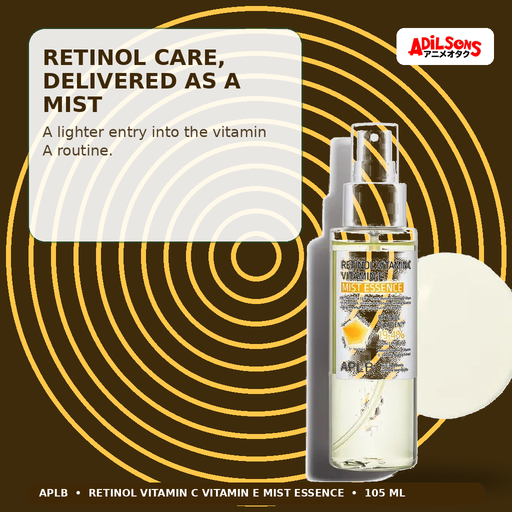 APLB Retinol Vitamin C Vitamin E Mist Essence 105ml — Retinol Care, Delivered As A Mist — Adilsons
