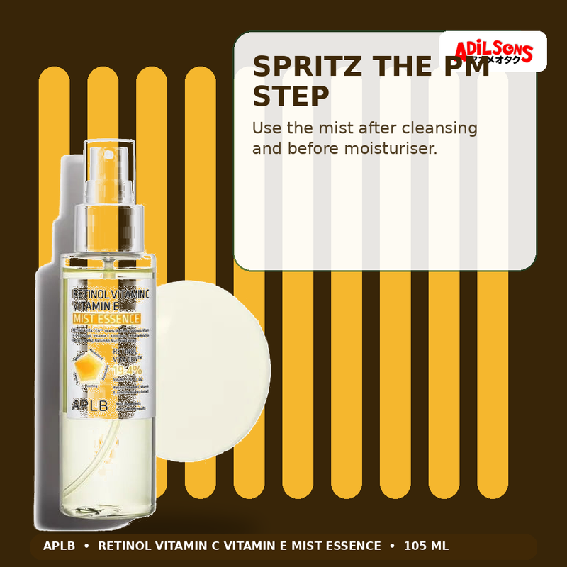 APLB Retinol Vitamin C Vitamin E Mist Essence 105ml — Spritz The Pm Step — Adilsons