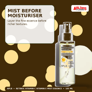 APLB Retinol Vitamin C Vitamin E Mist Essence 105ml — Mist Before Moisturiser — Adilsons