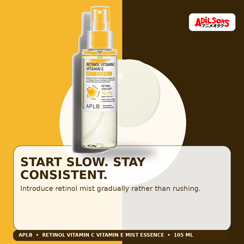 APLB Retinol Vitamin C Vitamin E Mist Essence 105ml — Start Slow. Stay Consistent. — Adilsons