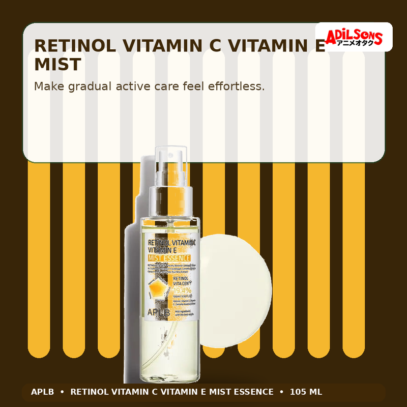 APLB Retinol Vitamin C Vitamin E Mist Essence 105ml — Retinol Vitamin C Vitamin E Mist — Adilsons
