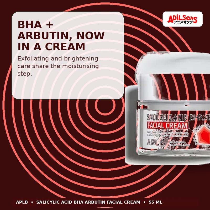 APLB Salicylic Acid BHA Arbutin Facial Cream 55ml — Bha + Arbutin, Now In A Cream — Adilsons
